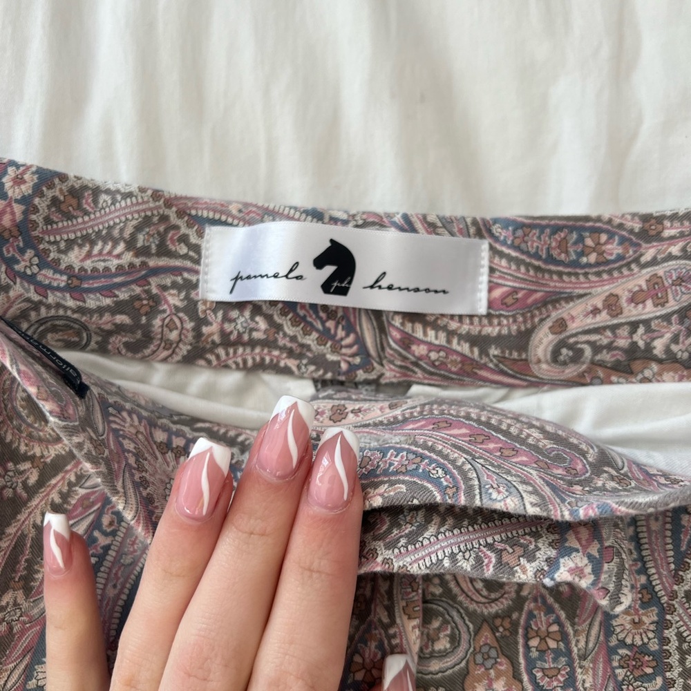 Paisley Print Capris - Picture 2 of 3